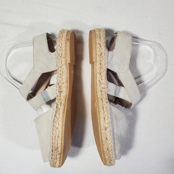 House of Harlow 1960 Suede Open Toe Espadrille Sandals Beige Grey Size US 6 - Picture 4 of 11
